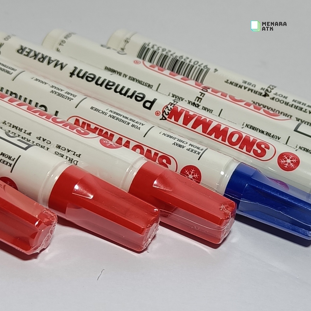 

Snowman G-12 Spidol Permanen Hitam Biru Merah (12PCS)