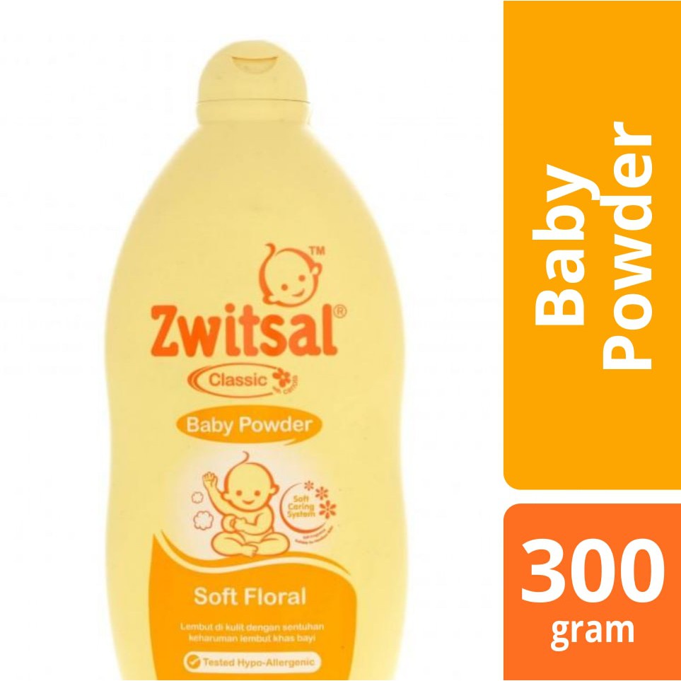 Zwitsal Baby Powder Classic Soft Floral 300 gr / Bedak Bayi