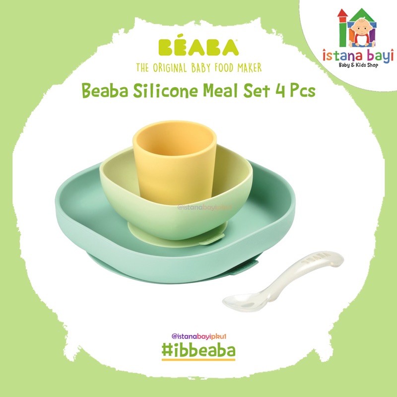 Beaba Silicone Meal Set 4s - Peralatan Makan