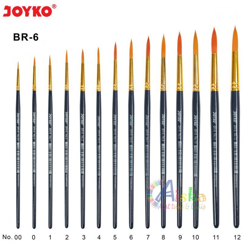 

Kuas lukis Joyko BR6 (Kuas Round 00 - 12)