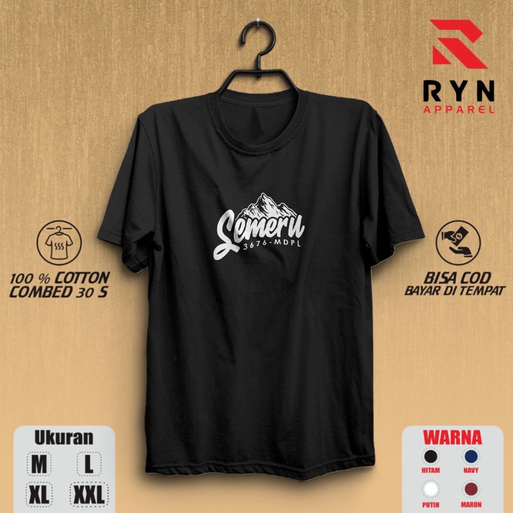 Kaos Outdoor Semeru / KAOS PENDAKI / KAOS GUNUNG / KAOS DISTRO Premium
