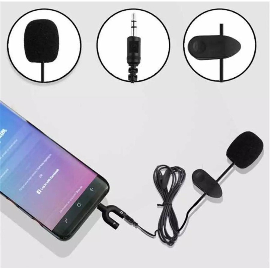 [RO ACC] AUDIO SPLITTER + MIC CLIP ON 2M PAKET YOUTUBER / KARAOKE / LIVE STREAMING