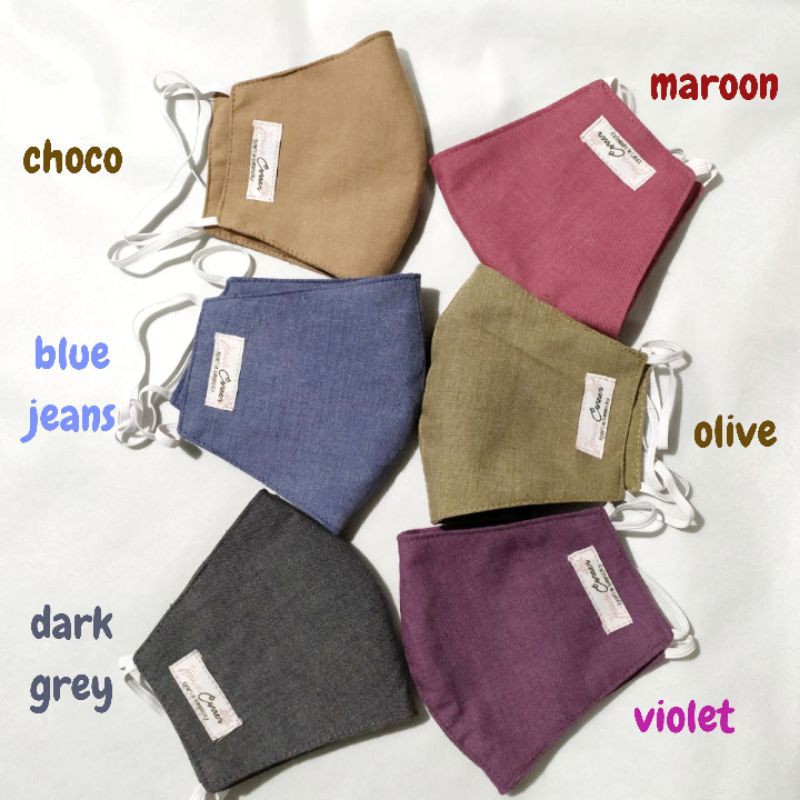 masker hijab headloop katun 3 ply lapis by hawacorner