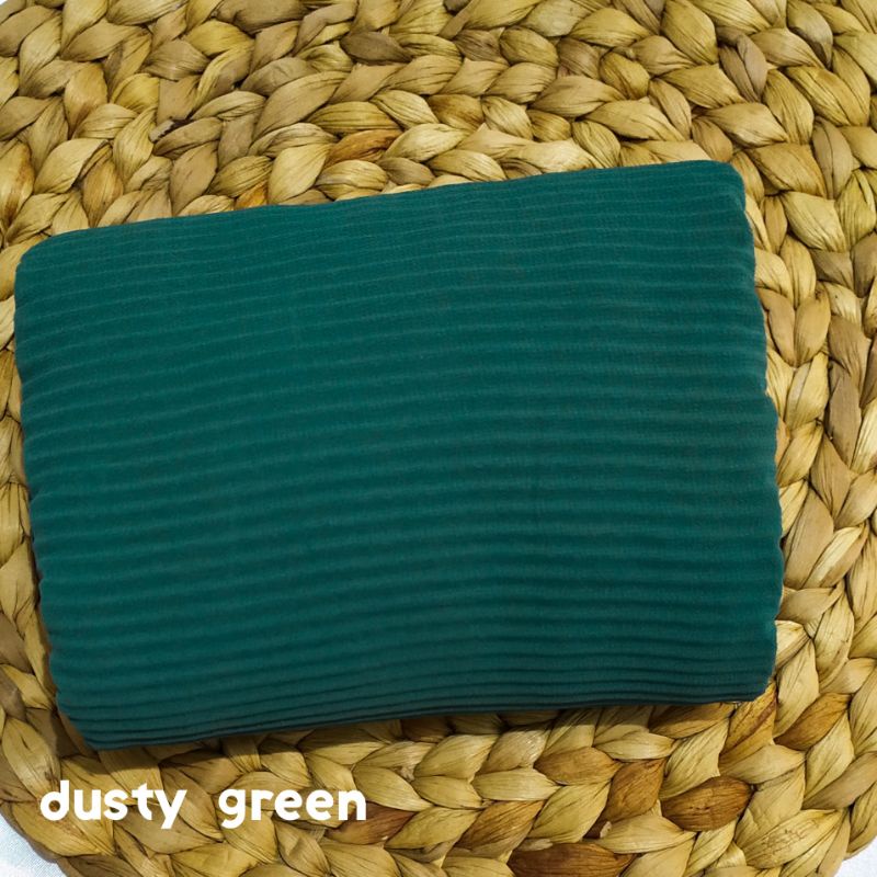 [PART1] UMAMA PLEATED SHAWL PASHMINA PLISKET / PRISKET CERUTY ARMANY-Dusty green