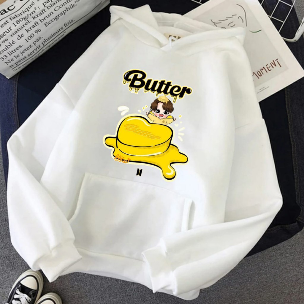 Hoodie KPop BTS Butter Murah Tebal Sweater Butter M XXL Wanita Dewasa Oversize