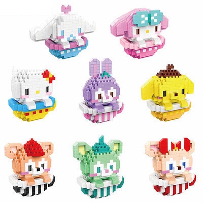 (Best Deal) 2022 Mainan Balok Bangunan Mini Seri Sanrio Hello Kitty &amp; melody Untuk Edukasi Anak