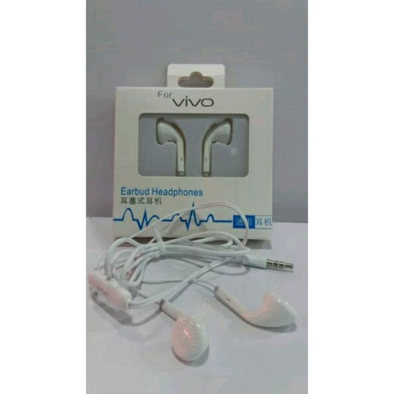 Headset Handsfree VIVO ORI Original 99% OEM HF Earbud Earphones Earphone Mic Headphone NON PACK