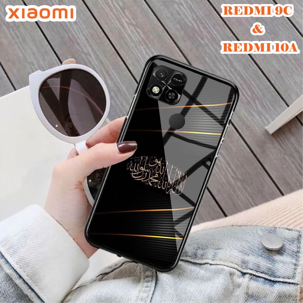 Softcase Glass Kaca REDMI 10A & REDMI 9C - Case Handphone REDMI 10A  REDMI 9C [T20].