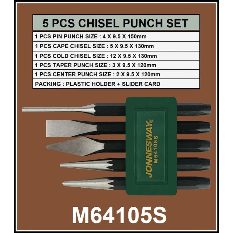 

JONNESWAY 5 PCS CHISEL PUNCH SET ( M64105S )