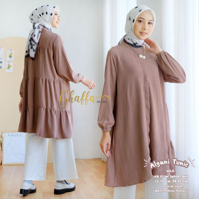 ALGANI TUNIC BY GHAFFA THE LABEL (TUNIK MUSLIMAH) Tunik wanita rekomended