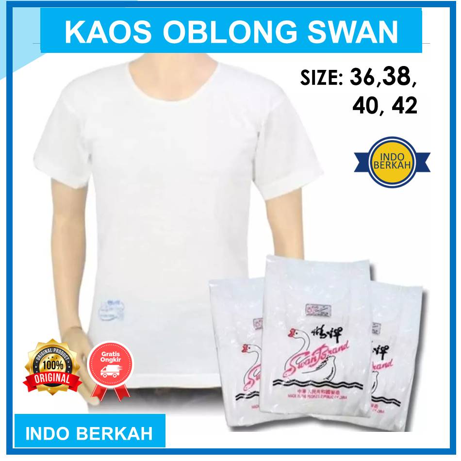 Kaos Oblong Swan Brand Kaos Dalam Pria Lengan Pendek Putih Koas Putih Swan Brand Original Murah