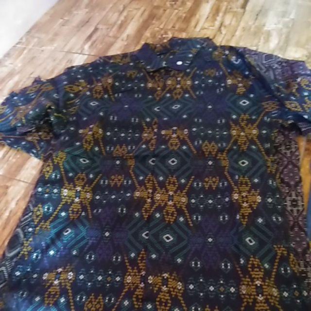 Credomenstore Kemeja Batik Songket Hijau / Kemeja Batik Pria Lengan Panjang / Baju Batik