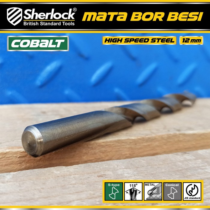 Mata Bor Besi 12 mm / Sherlock JIS Standard High Speed Steel Cobalt (1 Pcs)