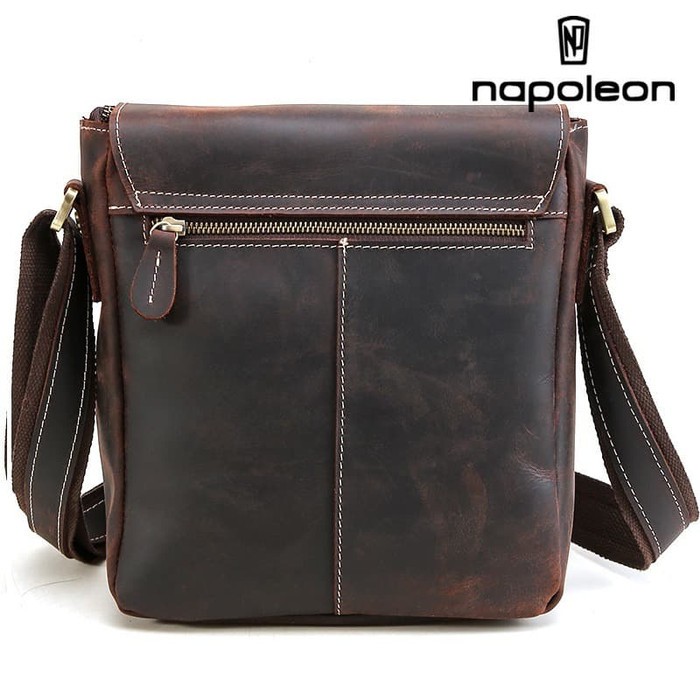 Tas Selempang Kulit Asli Crazy Horse Leather - TIGER by Napoleon