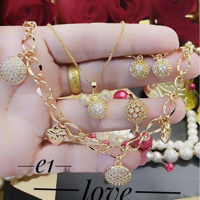 Xuping set perhiasan lapis emas 24k 2309