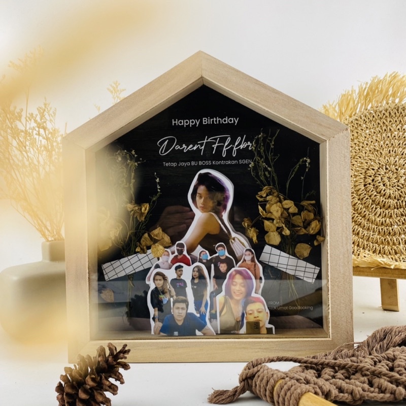 POP UP FRAME KADO UNIK RUMAH BUNGA KERING HADIAH KADO UNIK UNTUK BESTIE | KADO COWOK | HADIAH CEWEK 