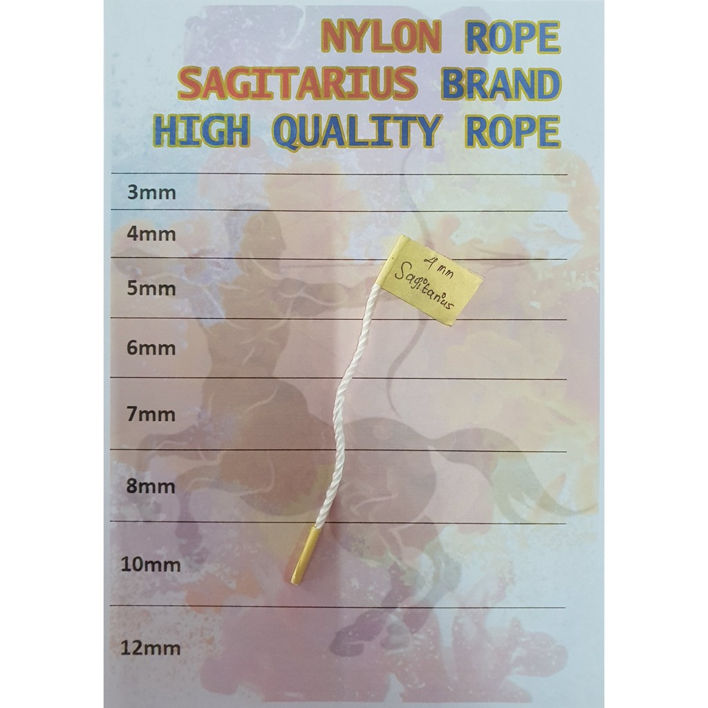 

Tali Tambang 4mm Putih Nylon Korea / Meter ( Harga Per Meter )