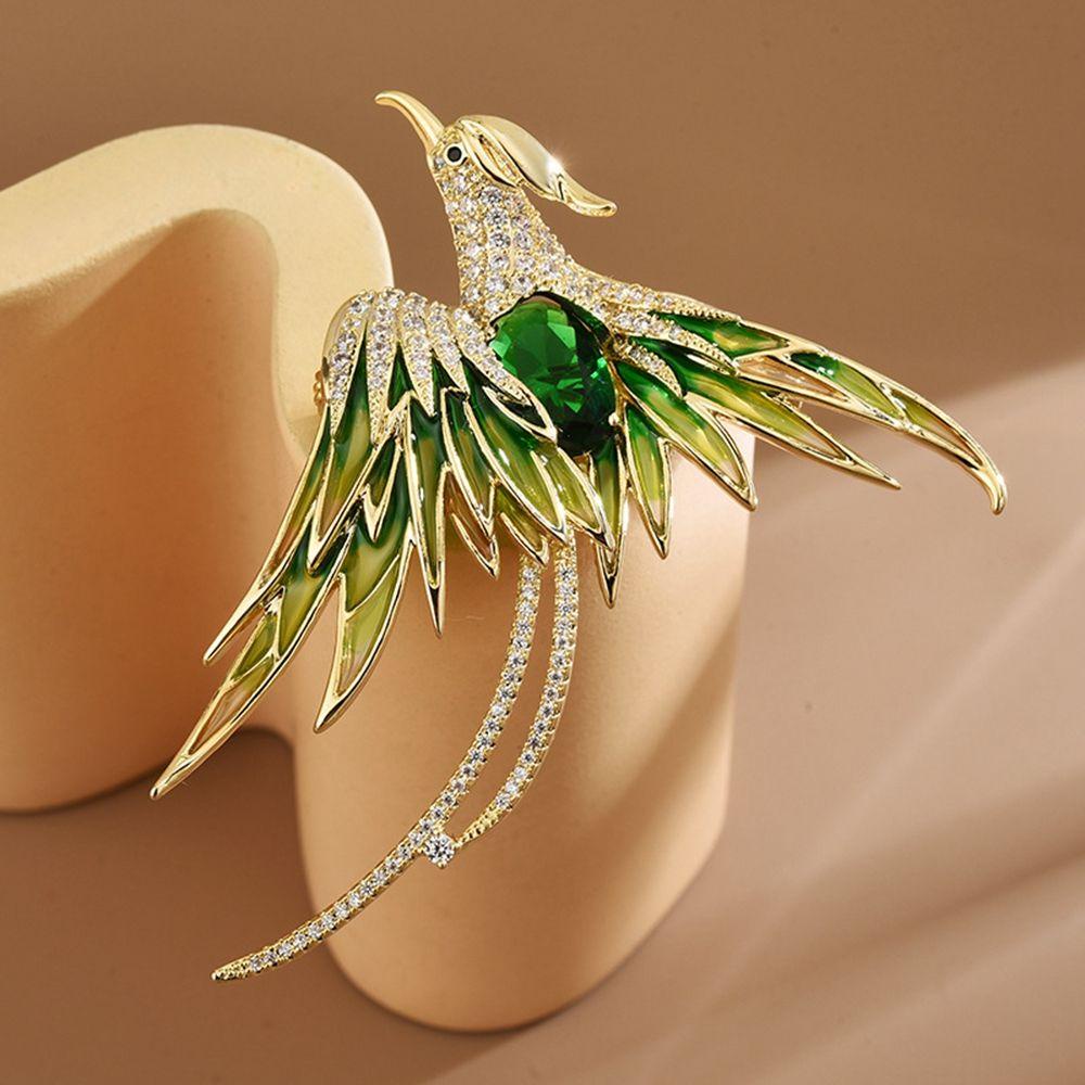 MXBEAUTY Bros Burung Elegan Manis Perhiasan Pesta Untuk Aksesoris Pakaian Anak Perempuan Gaya Cina Bros Lencana Pin