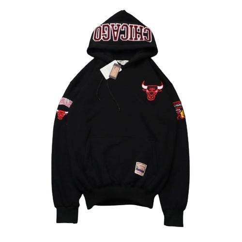 HOODIE CHICAGO BULLS BORDIR HIGH QUALITY COTTON CASUAL HYPE FASHION PRIA TERBARU