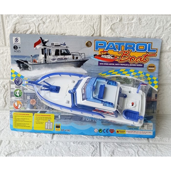 Mainan Best Seller Perahu PATROL BOAT BP 6782 mainan anak edukatif - Mainan Anak Cowok