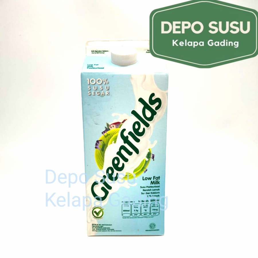 Susu Greenfields Fresh Milk / Low fat 1.89L | Greenfield 1,89L 1890 1.89 1,89 L Full Cream Segar 2L