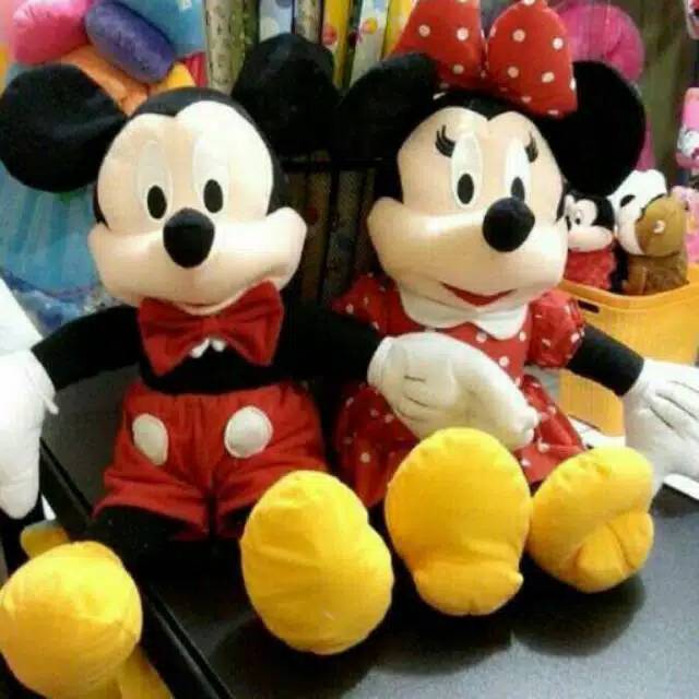 Boneka micky minnie mouse 50cm size:xL