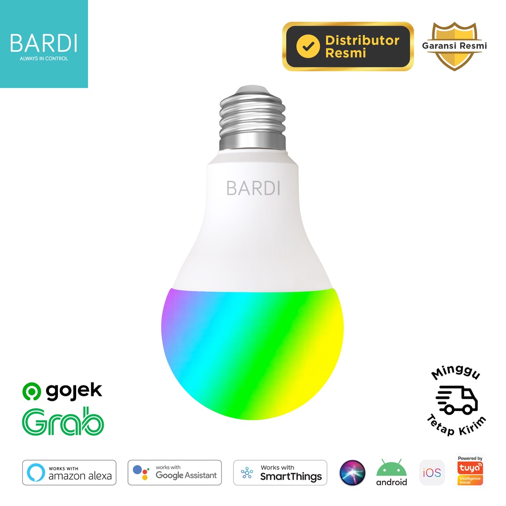 bardi smart light bulb rgbww 12w wi fi wireless iot   home automation