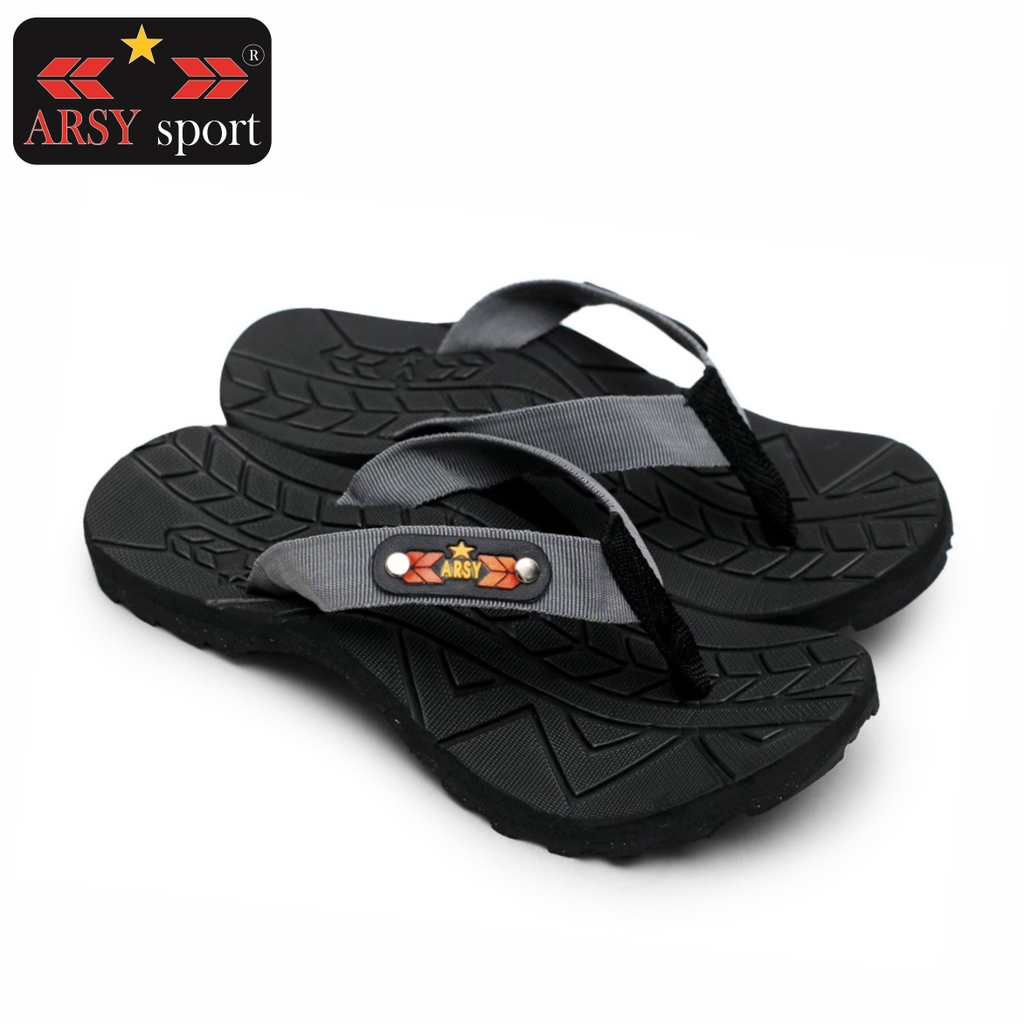 Arsy Sport /Sandal Gunung Pria Jepit / Sanda Jepit / Sandal Pria / Sandal Murah / Abu-1