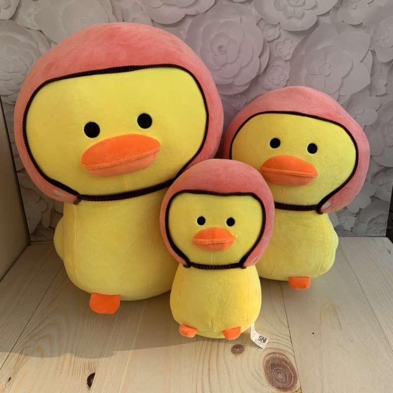 Boneka Helmet Cute Duck / Bebek - Pink &amp; Blue Helmet