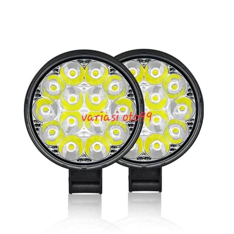 Lampu Tembak Sorot LED Worklight 14mata dan 16mata MINI 42w 12V bulat&amp;Kotak