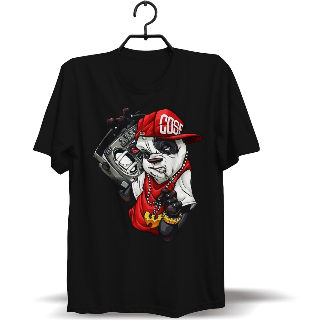 soa56 - BAJU KAOS PRIA  PANDA HIP HOP SABLON DTF DTG