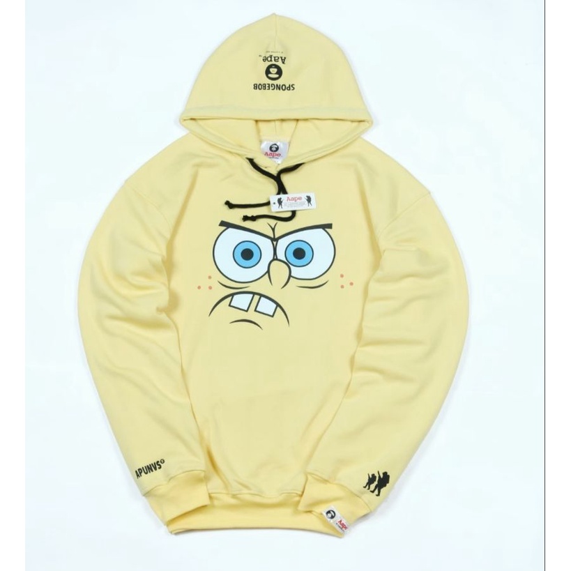 Jaket Sweater Hoodie SPONGEBOB Yellow Good Brand Quality