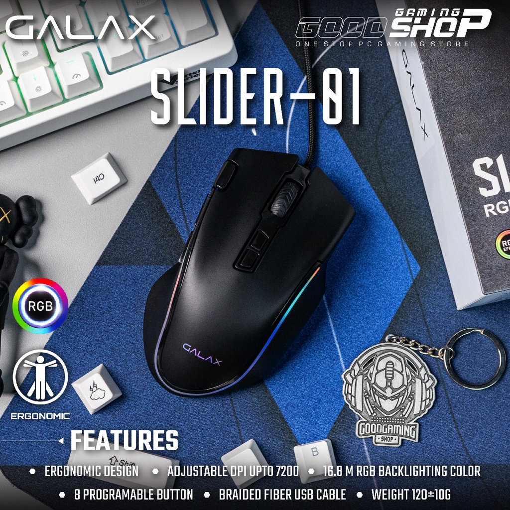 GALAX SLIDER-01 Wired RGB + Macro - 7200DPI - Gaming Mouse