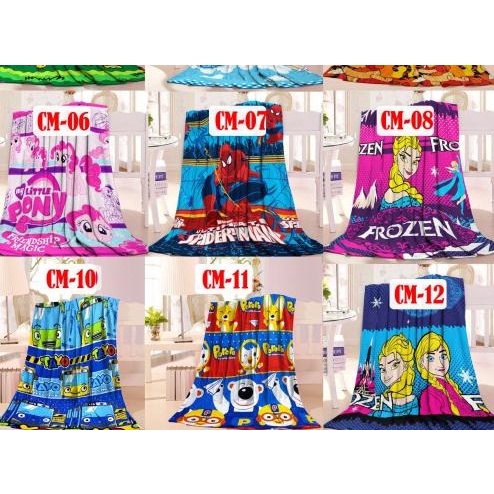֍ Selimut Motif Karakter anak ➮
