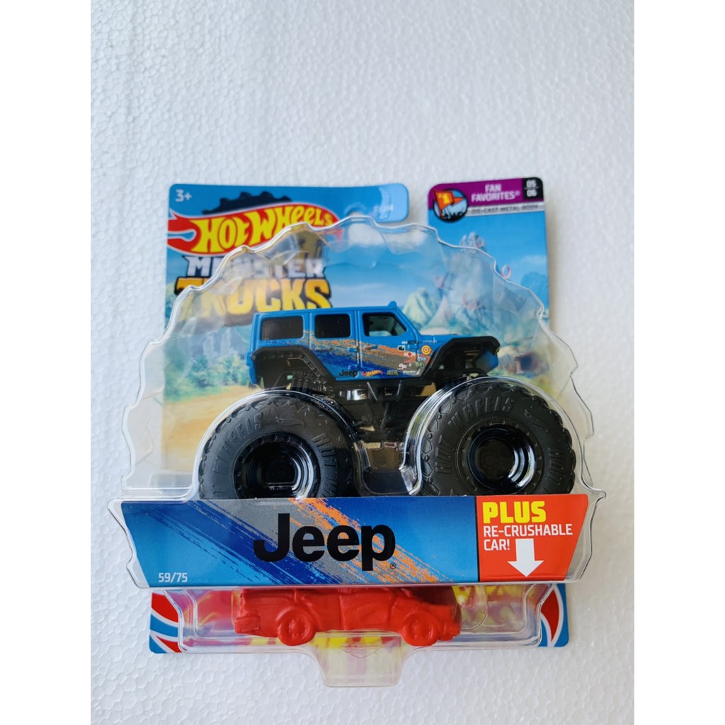 HOT WHEELS HOTWHEELS MONSTER TRUCKS TRUCK JEEP BIRU DIECAST MOBIL HOTWEELS HOTWIL MURAH LANGKA TRUK