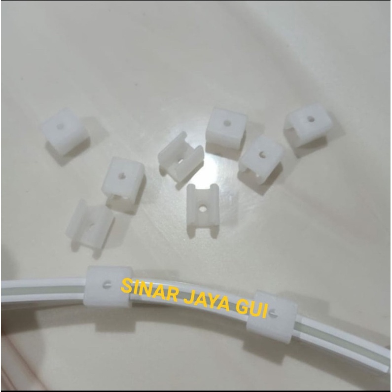 Klem Braket Lampu Led Neon Flex / Klem Lampu Selang Led Flex