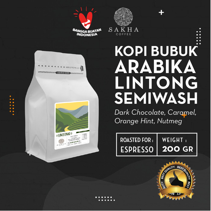 

Kopi Bubuk Arabika Lintong Sumatra For Espresso 200 Gr - SAKHA COFFEE - KBALIN200
