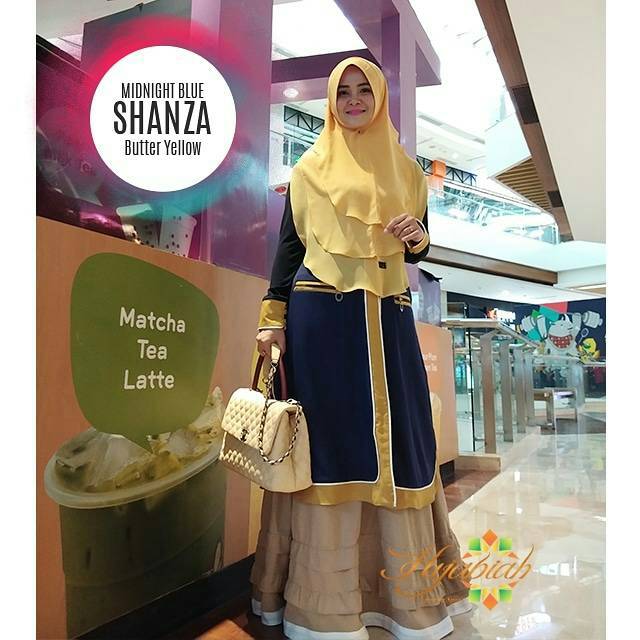 Gamis Syari Shanza Ori Hijabiah Butter Yellow