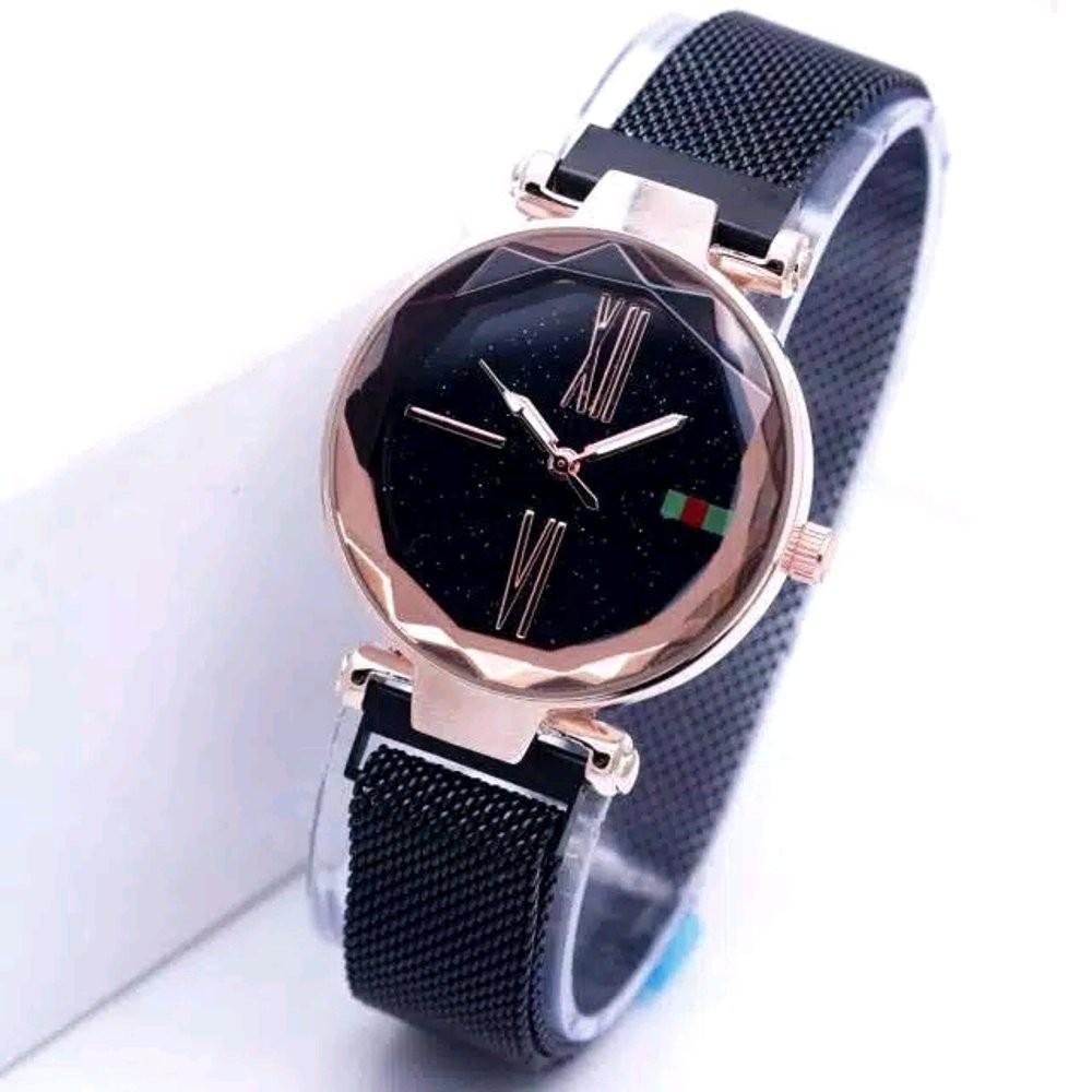 SALE Jam Tangan Wanita Fashion Magnet Hitam Rose Elegant