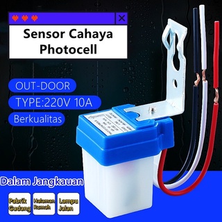 Photocell AS-10A AC 220V 2200WATT/Saklar otomatis sensor cahaya Photo control lighting switch lampu penerangan jalan raya teras garasi