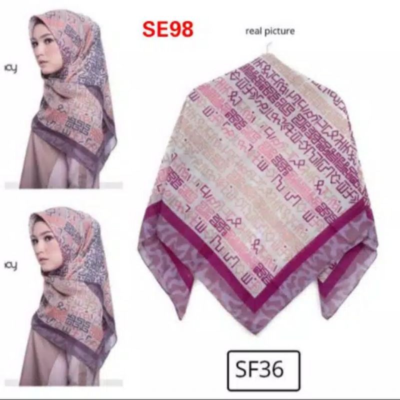 Hijab segiempat motif Deenay kw