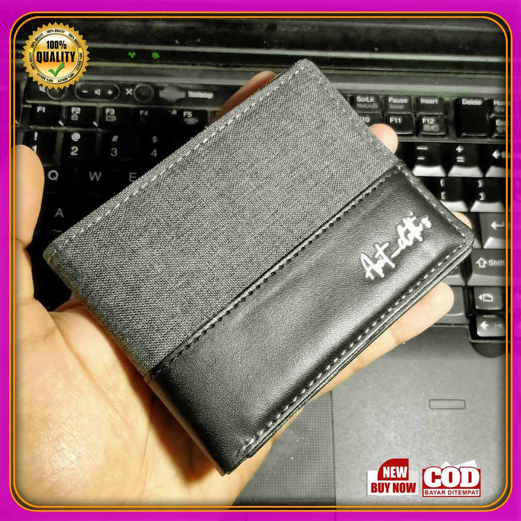 Dompet Lipat distro cowok kekinain Kasual fashionable bahan PVC