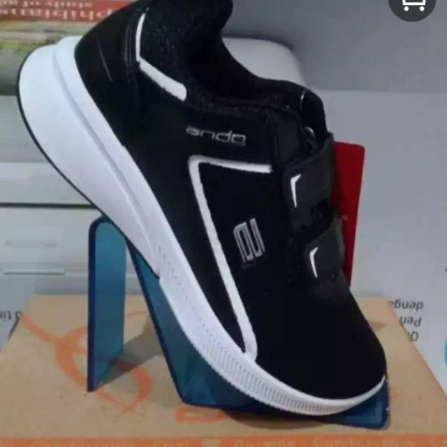 SEPATU ANDO NIVIA VELCRO - ANAK CEWEK/COWOK - SEPATU SEKOLAH/SANTAI TK-SD