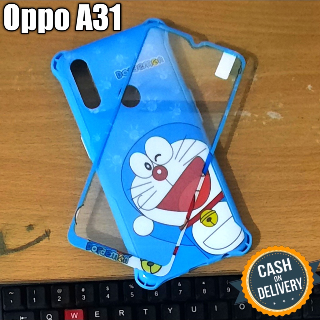 case hp oppo A31 softcase motif unik plus tempered glass