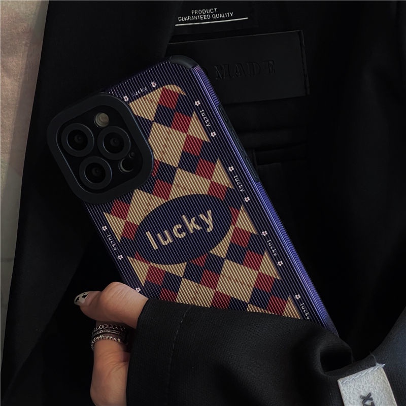 Soft Case Silikon Motif Print Tag Keberuntungan Untuk IPhone 12 13 11 Pro Max X Xs Max Xr Sjd4