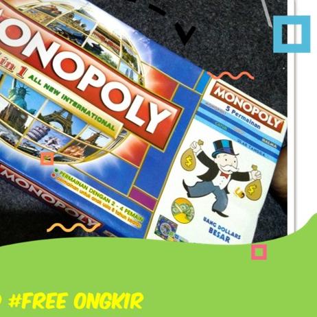 ♠ Mainan Monopoli Lengkap Murah Ukuran Besar Monopoli 5 in 1 International ORI Board Game Indonesia 