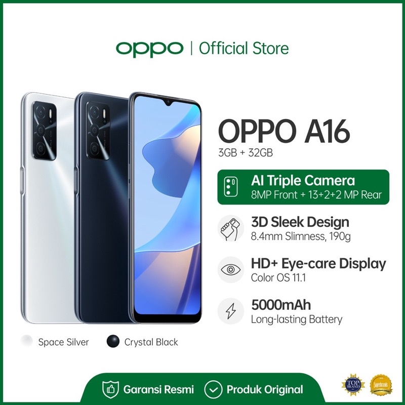 oppo A16 ram 3/32