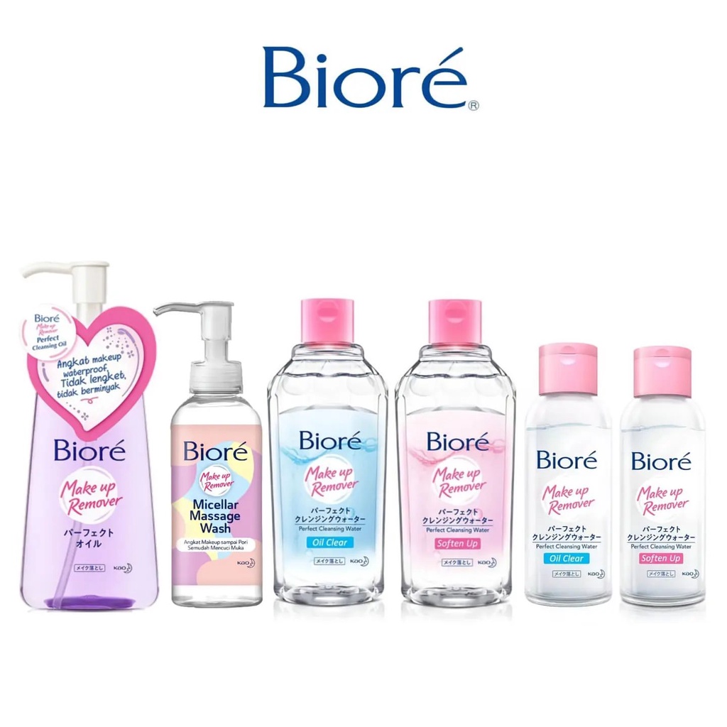 BIORE Makeup Remover / Micellar Water Oil Clear & Soften Up All Size
