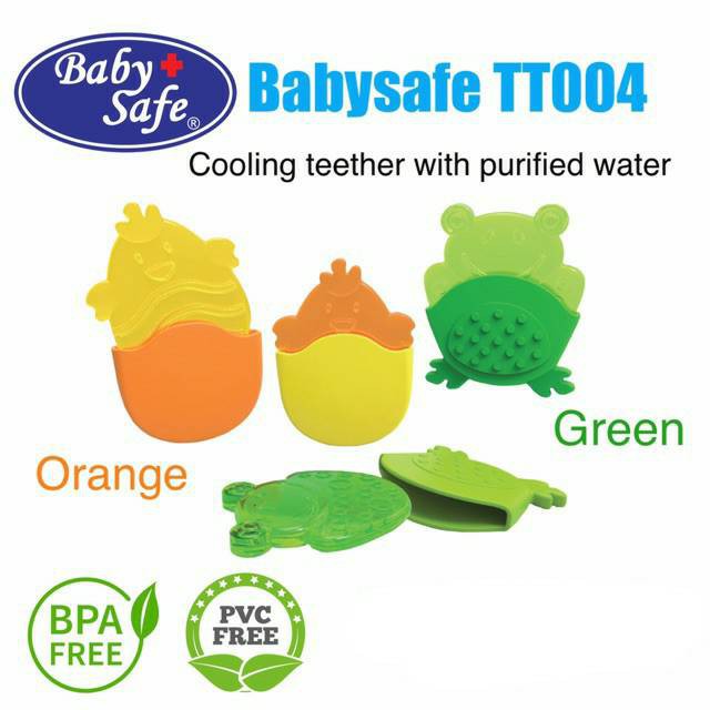 Baby safe Cooling Teether With Purified Water Hijau TT004 Gigitan Bayi