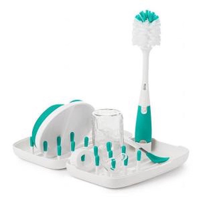 OXO TOT - On The Go Drying Rack With Bottle Brush